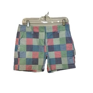 Vineyard Vines Women's Size 4 Shorts Patchwork Whale Pink Blue Green Preppy